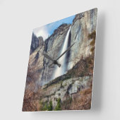 Yosemite Falls スクエア壁時計 (傾斜)