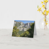 Yosemite Falls from Four Mile Trail カード (黄色い花)