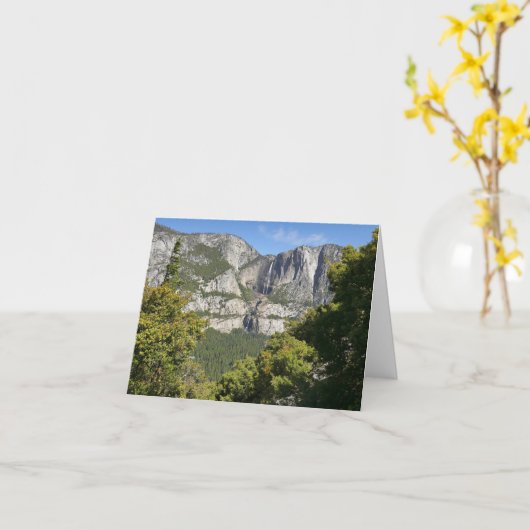 Yosemite Falls from Four Mile Trail カード (黄色い花)