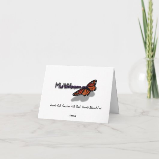 Yosemite Falls from Four Mile Trail カード (裏面)