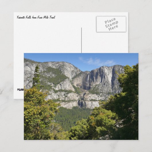Yosemite Falls from Four Mile Trail ポストカード (正面/裏面)