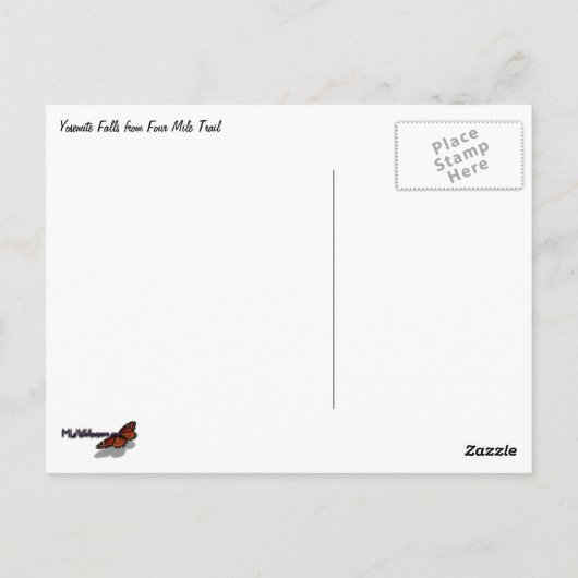 Yosemite Falls from Four Mile Trail ポストカード (裏面)