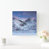 Yosemite Falls Sunrise スクエア壁時計 (ホーム)