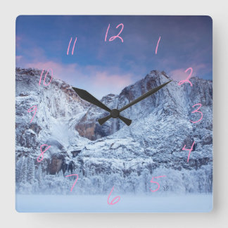 Yosemite Falls Sunrise スクエア壁時計