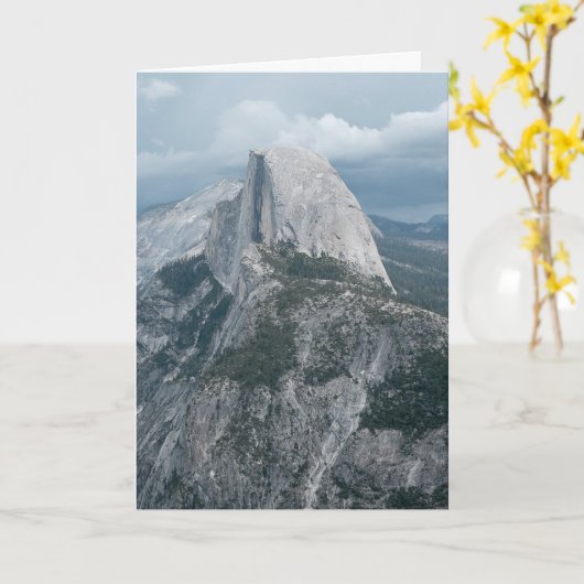 Yosemite Half Dome Blank Folded Greeting Card カード (黄色い花)