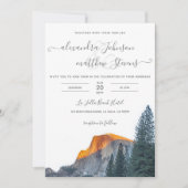 Yosemite Half Dome Sunset Wedding 招待状 (正面)