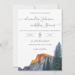 Yosemite Half Dome Sunset Wedding 招待状