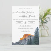 Yosemite Half Dome Sunset Wedding 招待状 (スタンド正面)