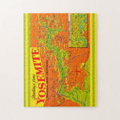 Yosemite National Park 11x14 Map ジグソーパズル (縦)