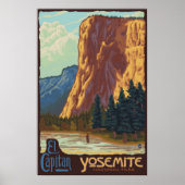 Yosemite National Park, CA - El Capitan Poster ポスター (正面)