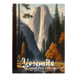 Yosemite National Park California Travel Poster ポスター