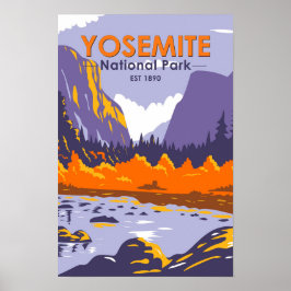Yosemite National Park El Capitan In Autumn ポスター