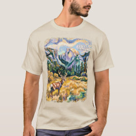 Yosemite National Park Half Dome Van Gogh Elk Tシャツ
