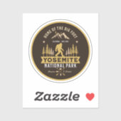 Yosemite National Park Home of the Big Foot Funny シール (シート)