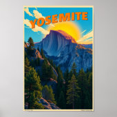 Yosemite National Park Minimalist Nature ポスター (正面)