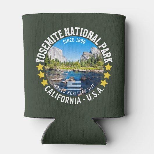 Yosemite National Park Mountain Landscape 缶クーラー (裏面)