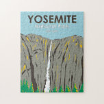 Yosemite National Park Ribbon Falls California  ジグソーパズル<br><div class="desc">Yosemite vector artwork design. The park is famed for its giant,  ancient sequoia trees,  and for Tunnel View,  the iconic vista of towering Bridalveil Fall and the granite cliffs of El Capitan and Half Dome.</div>
