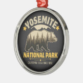 Yosemite National Park Rustic Bear メタルオーナメント (左)