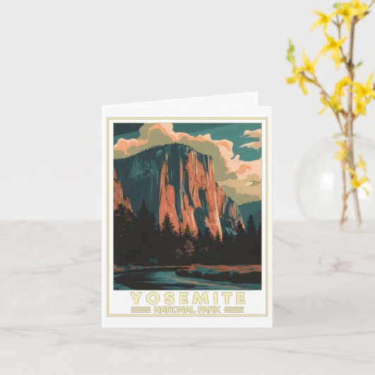 Yosemite National Park Sticker  カード (黄色い花)