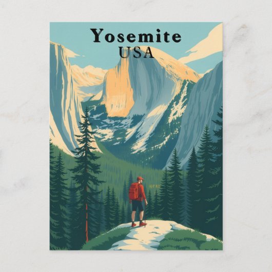 Yosemite National Park USA Vintage ポストカード (正面)