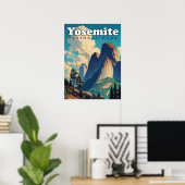 Yosemite National Park Vintage ポスター (ホームオフィス)