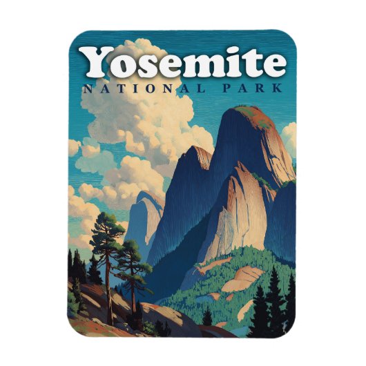 Yosemite National Park Vintage マグネット (縦)