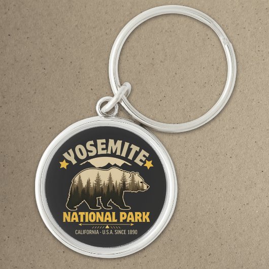 Yosemite National Park Vintage Bear キーホルダー