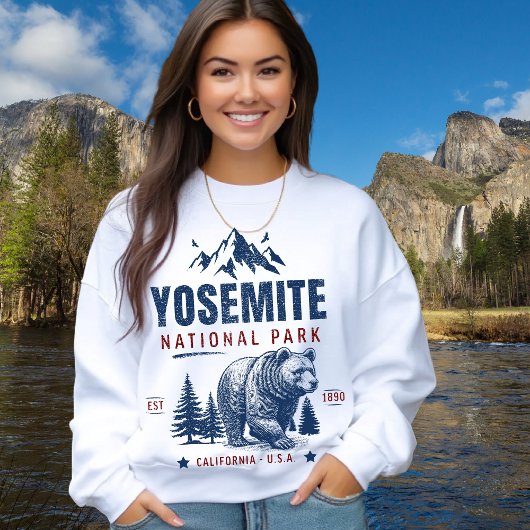 Yosemite National Park Vintage Bear Sweatshirt スウェットシャツ