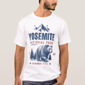 Yosemite National Park Vintage Bear T-Shirt Tシャツ (正面)