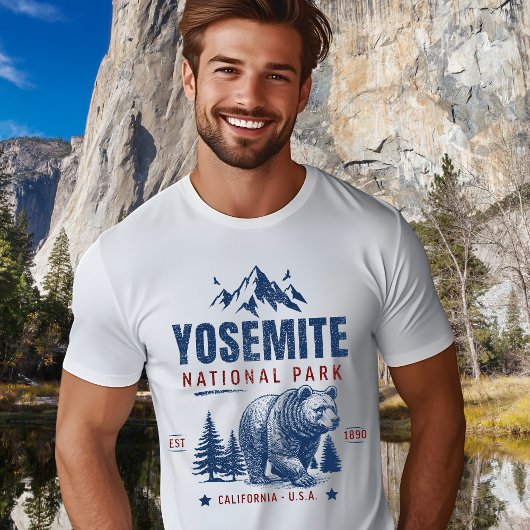 Yosemite National Park Vintage Bear T-Shirt Tシャツ