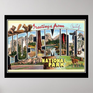 Yosemite national park Vintage Poster ポスター