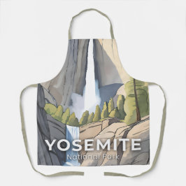 Yosemite National Park | Watercolor Travel エプロン