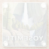 Yosemite National Park | Watercolor Travel ガラスコースター (裏面)