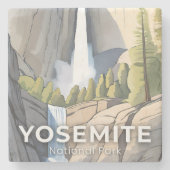 Yosemite National Park | Watercolor Travel ストーンコースター (正面)