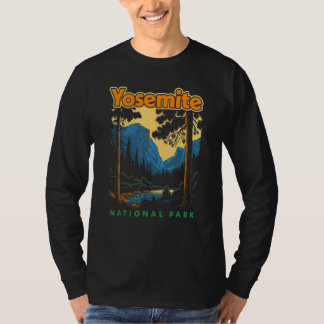 Yosemite National Park Yosemite Valley Retro 80s Tシャツ