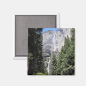 Yosemite National Pk、上下のYosemite滝 マグネット (正面/裏面)