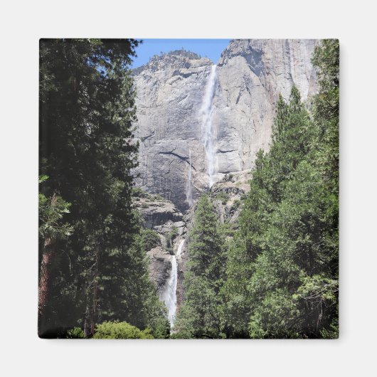 Yosemite National Pk、上下のYosemite滝 マグネット (正面)