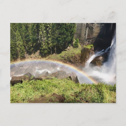 Yosemite Nationalpark Kalifornien Regenbogen am Wa ポストカード (正面)