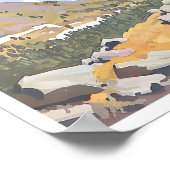 Yosemite Poster National Park Print Santa Fe Art ポスター (角)