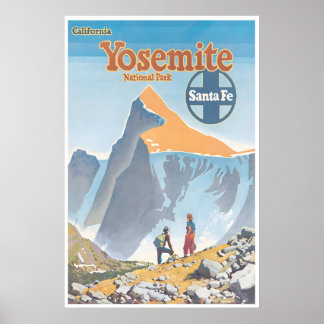 Yosemite Poster National Park Print Santa Fe Art ポスター