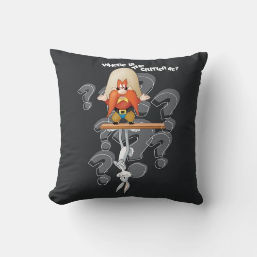 Yosemite Sam 「クリッター」のバグを探すBUNNY™ クッション (正面)