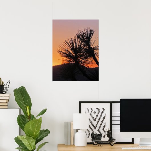 Yosemite Sunset Poster ポスター (ホームオフィス)
