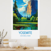 Yosemite Travel Poster National Park Art ポスター (キッチン)