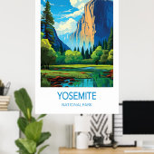 Yosemite Travel Poster National Park Art ポスター (ホームオフィス)