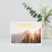 Yosemite Wedding Save the Date Retro Postcard ポストカード (スタンド正面)