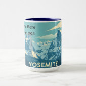 Yosemite Winter Retro: Half Dome & Snow Peaks マグカップ (中央)
