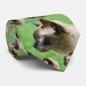 Yoshiシャム猫のタイ ネクタイ (ロール)