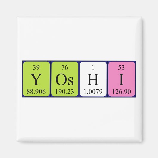 Yoshi周期表名磁石 マグネット (正面)