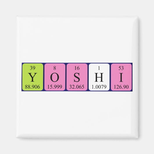Yoshi周期表名磁石 マグネット (正面)