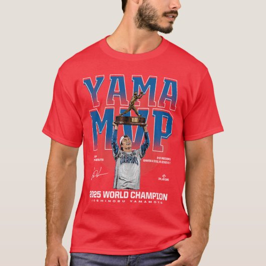 Yoshinobu Yamamoto 2025 Los Angeles MVP World Cham Tシャツ (正面)